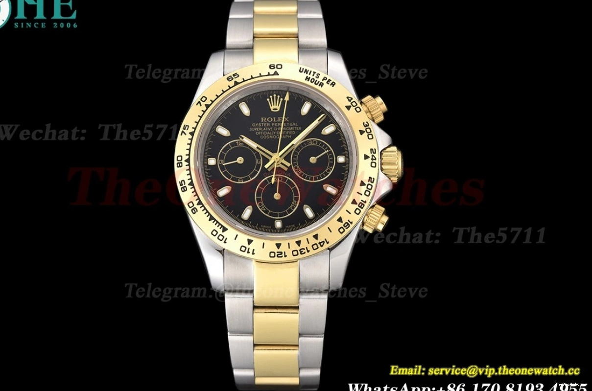 Dial SS GDF YG 40mm Daytona Black A3836 0403